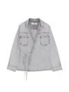 Msgm Patch Pocket Tie Shirt In Gray