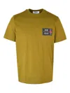Msgm Patch T-shirt In Green