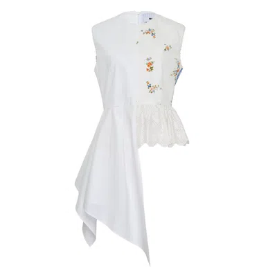MSGM PATCHWORK FLORAL TOP