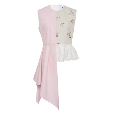 MSGM PATCHWORK FLORAL TOP
