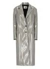 Msgm Patent Coat In Grey