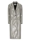 Msgm Patent Coat In Grey