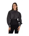 Msgm Pattern Blouse In Black