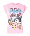 Msgm Pattern Printed T-shirt In Pink