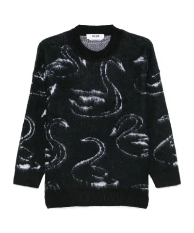 MSGM PATTERNED-JACQUARD SWEATER