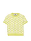 Msgm Patterned Knitted Top In Multi