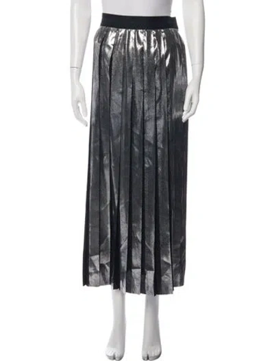 Pre-owned Msgm Patterned Long Skirt In Blue