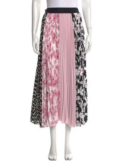 Pre-owned Msgm Patterned Midi Length Skirt In Neutral