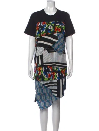 Pre-owned Msgm Patterned Mini Dress In Multi
