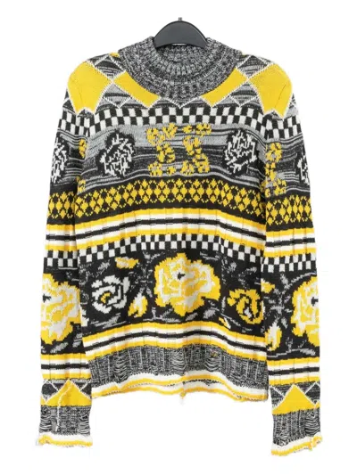 Msgm Patterned Sweater In Multi