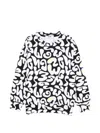 Msgm Patterned Sweatshirt In Black