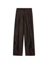 Msgm Patterned Trousers In Brown
