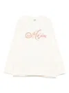 Msgm Pearl-embellished Sweatshirt In White