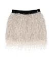 Msgm Peluche Mini Skirt In Neutral