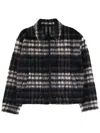 Msgm Cozy Plaid Long Sleeve Jacket In Multi