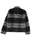Msgm Check-pattern Zip-up Jacket In Multi
