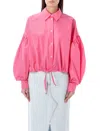 Msgm Woman Shirt Pink Size 4 Polyester In Pink