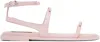 Msgm Pink Bow Flat Sandals In 12 Pink