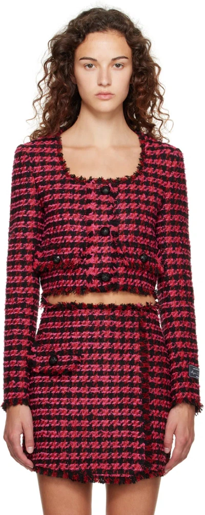 MSGM PINK CHECK JACKET