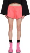 Msgm Pink Drawstring Shorts In 14 Fuchsia