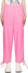 Msgm Synthetic Fibers Trousers In 12 Pink