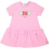 MSGM PINK DRESS FOR BABY GIRL WITH LOGO
