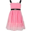 MSGM PINK DRESS FOR GIRL WITH LOGO