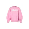 Msgm Logo-print Jersey Minidress In Pink