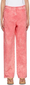 Msgm Pink Faded Jeans In 72 Lilac