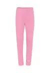 Msgm Pink Leggings For Girl With Logo In Pink