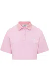 Msgm Collared Polo Top In Multi