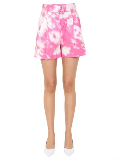 Msgm Pink Printed Shorts