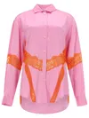 Msgm Pink Regular Lace Shirt In Pink