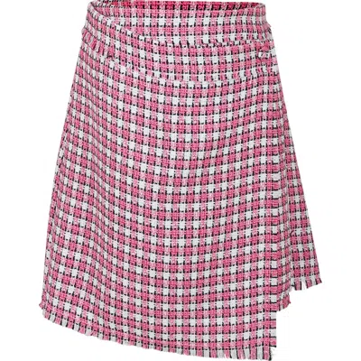 Msgm Kids' Pink Skirt For Girl With Logo