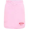 MSGM PINK SKIRT FOR GIRL WITH RED LOGO