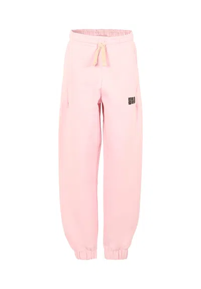 MSGM PINK SWEATPANTS FOR GIRL WITH LOGO