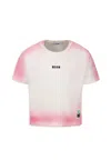 Msgm Cotton T-shirt In Pink