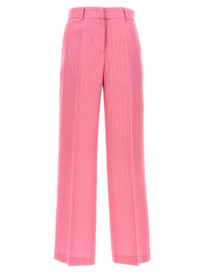 Msgm Pinstripe Pants In Pink