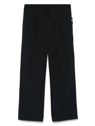Msgm Kids' Pinstripe Straight-leg Trousers In 蓝色