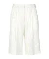 Msgm Pinstripe Suit Shorts In White