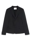Msgm Pinstriped Blazer In Blue