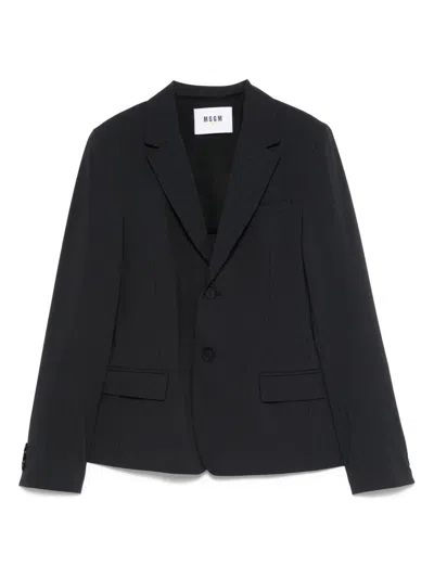Msgm Kids' Pinstriped Blazer In Blue