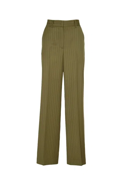 Msgm Pinstriped High In Green