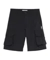 Msgm Pinstriped Shorts In Black