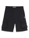 Msgm Pinstriped Shorts In Blue