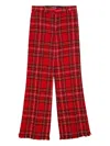 Msgm Gerade Hose Mit Karomuster