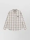 Msgm White Double-face Flannel Shirt Clothing In Multi