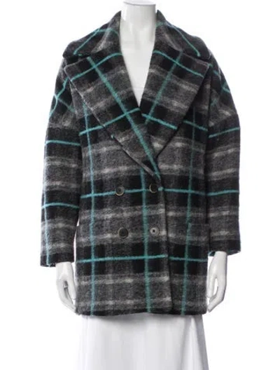 Pre-owned Msgm Plaid Print In Gray