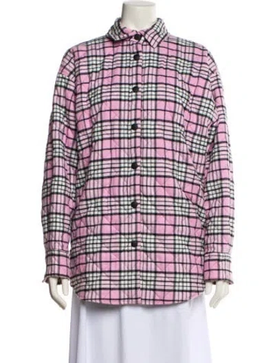 Pre-owned Msgm Plaid Print Jacket In Multi