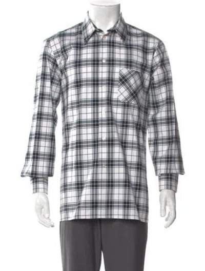 Pre-owned Msgm Plaid Print Long Sleeve Shirt In Multi